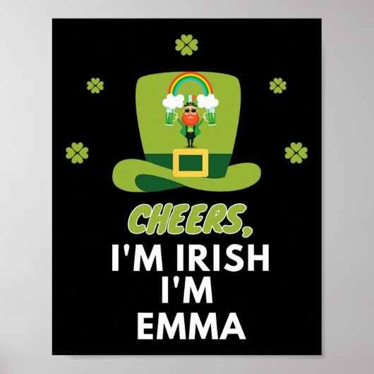 Hoera ik ben Iers ik ben Emma Poster (Voorkant)