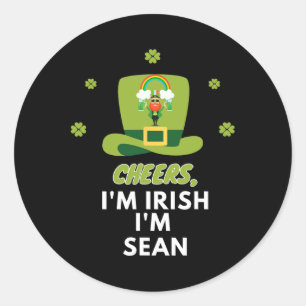 Hoera, ik ben Iers, ik ben Sean Ronde Sticker