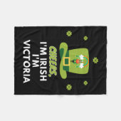 Hoera ik ben Iers ik ben Victoria Fleece Deken (Voorkant (Horizontaal))