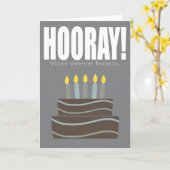 Hoera, je bent geboren als Grappige Verjaardag Kaa Kaart (Gele Bloem)