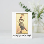 "Hoera! Je hebt het ding gedaan!" Felicitatie Briefkaart (Staand voorkant)