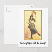 "Hoera! Je hebt het ding gedaan!" Felicitatie Briefkaart (Voorkant / Achterkant)