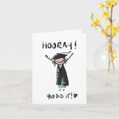Hoera, je hebt het gedaan Afstuderen Kaart (Gele Bloem)