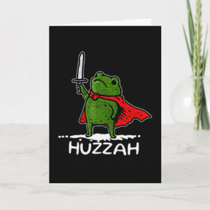 Hoera Kikker Ridder Grappig Zwaard Meme Citaat Kaart