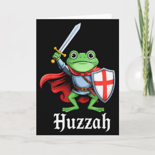 Hoera Kikker Ridder Grappig Zwaard Meme Citaat Mid Kaart