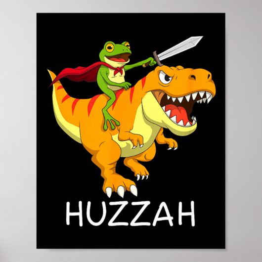 Hoera Kikker Ridder Meme En Grappige Dinosaurus  Poster (Voorkant)