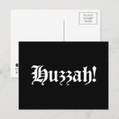 Hoera! {Middeleeuwse typografie} Briefkaart (Voorkant / Achterkant)