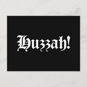 Hoera! {Middeleeuwse typografie} Briefkaart