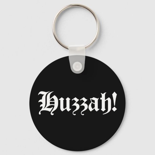 Hoera! {Middeleeuwse typografie} Sleutelhanger (Voorkant)