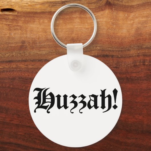 Hoera! {Middeleeuwse typografie} Sleutelhanger (Voorkant)