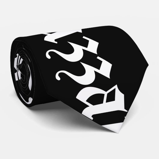 Hoera! {Middeleeuwse typografie} Stropdas (Opgerold)