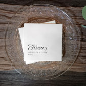 Hoera Moderne Elegante Eenvoudige Zwart & Wit Trou Servet