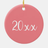 Hoera, Rosé. Blush roze roze glas wijn Winery Keramisch Ornament (Achterkant)