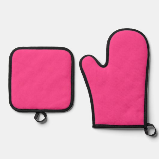Hoera!  Roze Hittebescherming Ovenwant & Pannenlap Set (Voorkant)