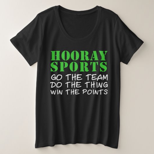 Hoera Sport Grote Maat T-shirt (Design voorkant)