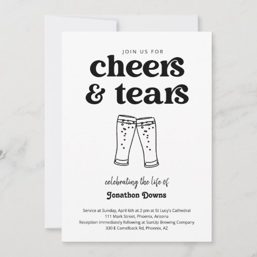 Hoera & tranen Feest van het Leven Kaart (Voorkant)