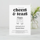 Hoera & tranen Feest van het Leven Kaart (Staand voorkant)