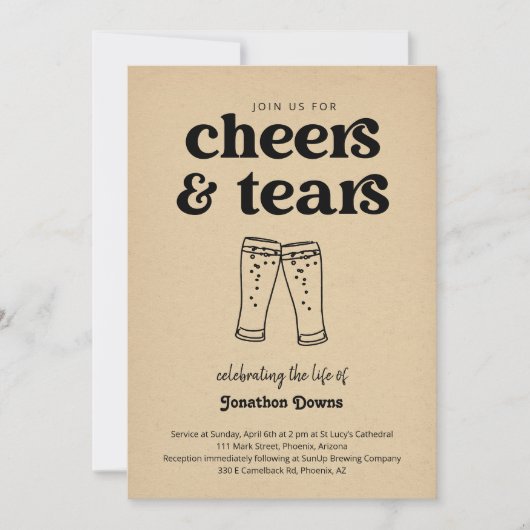 Hoera & tranen Feest van het Leven Kaart (Voorkant)