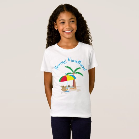 Hoera, vakantie! t-shirt (Voorkant volledig)