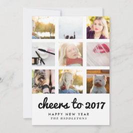 Hoera voor 2017 | Instagram Negen foto's | nieuwja Feestdagenkaart