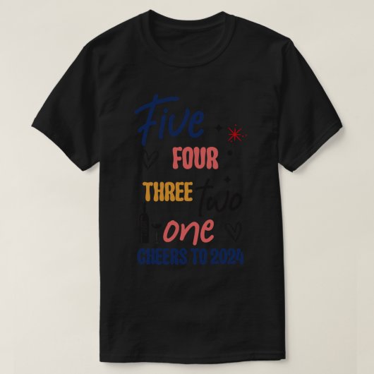 Hoera voor 2024 t-shirt (Design voorkant)