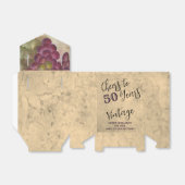 Hoera voor 50 jaar  gunstbox bedankdoosjes (Uitgevouwen)