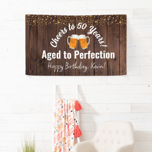 Hoera voor 50 jaar! Verjaardag tot in de perfectie Spandoek (Insitu)