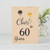 Hoera voor 60 Years Custom Kaart (Staand voorkant)