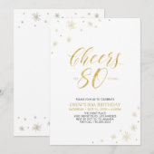 Hoera voor 80 | Goud & Wit 80ste verjaardagsfeest Kaart (Voorkant / Achterkant)