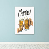 Hoera voor alle jaren canvas afdruk (Insitu (Houten vloer))