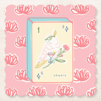 Hoera voor Bird Bam Mahjong Kartonnen Onderzetters