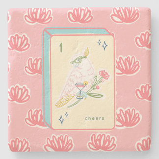 Hoera voor Bird Bam Mahjong Stenen Onderzetter