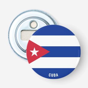 Hoera voor Cuba! Prachtig patriottisch Button Flesopener