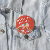 Hoera voor de 620 ronde button 7,6 cm (In situ)