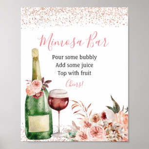 Hoera voor de liefde Blush Pink Vrijgezellenfeest Poster