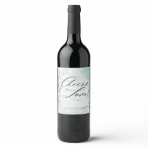 Hoera voor de liefde - Elegant Wedding Wine Label