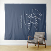 "Hoera voor de liefde" Huwelijksachtergrond Wandkleed (In Situ (horizontaal))