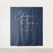 "Hoera voor de liefde" Huwelijksachtergrond Wandkleed (Voorkant)