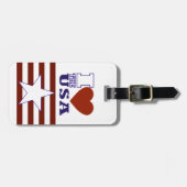 Hoera voor de rode, witte en blauwe bagagelabel (Voorkant horizontaal)