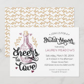 Hoera voor de uitnodiging van de bruidsdouche (Voorkant / Achterkant)