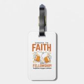 Hoera voor Faith & Fellowship - Oktoberfest T-shir Bagagelabel (Achterkant verticaal)