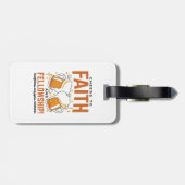 Hoera voor Faith & Fellowship - Oktoberfest T-shir Bagagelabel (Achterkant horizontaal)