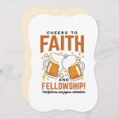 Hoera voor Faith & Fellowship - Oktoberfest T-shir Feestdagenkaart (Voorkant / Achterkant)