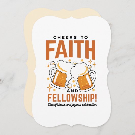 Hoera voor Faith & Fellowship - Oktoberfest T-shir Feestdagenkaart (Voorkant / Achterkant)
