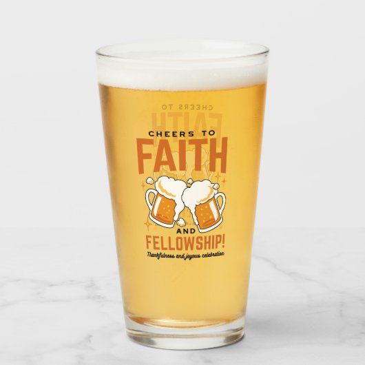 Hoera voor Faith & Fellowship - Oktoberfest T-shir Glas (Voorkant gevuld)
