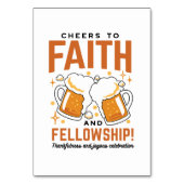 Hoera voor Faith & Fellowship - Oktoberfest T-shir Kaart (Voorkant)