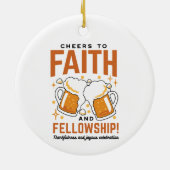 Hoera voor Faith & Fellowship - Oktoberfest T-shir Keramisch Ornament (Achterkant)