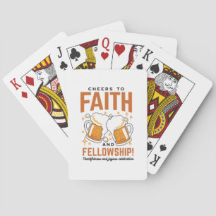 Hoera voor Faith & Fellowship - Oktoberfest T-shir Pokerkaarten