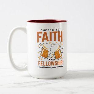 Hoera voor Faith & Fellowship - Oktoberfest T-shir Tweekleurige Koffiemok