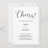 Hoera voor Forev Cheers Elegant Minimalist Simple Kaart (Voorkant)